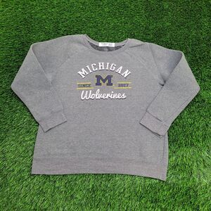 Michigan University Sweatshirt Womens Large 20x23 Gray